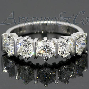14K White Solid Gold Womens Diamond Wedding Ring Band 2.01 Ctw